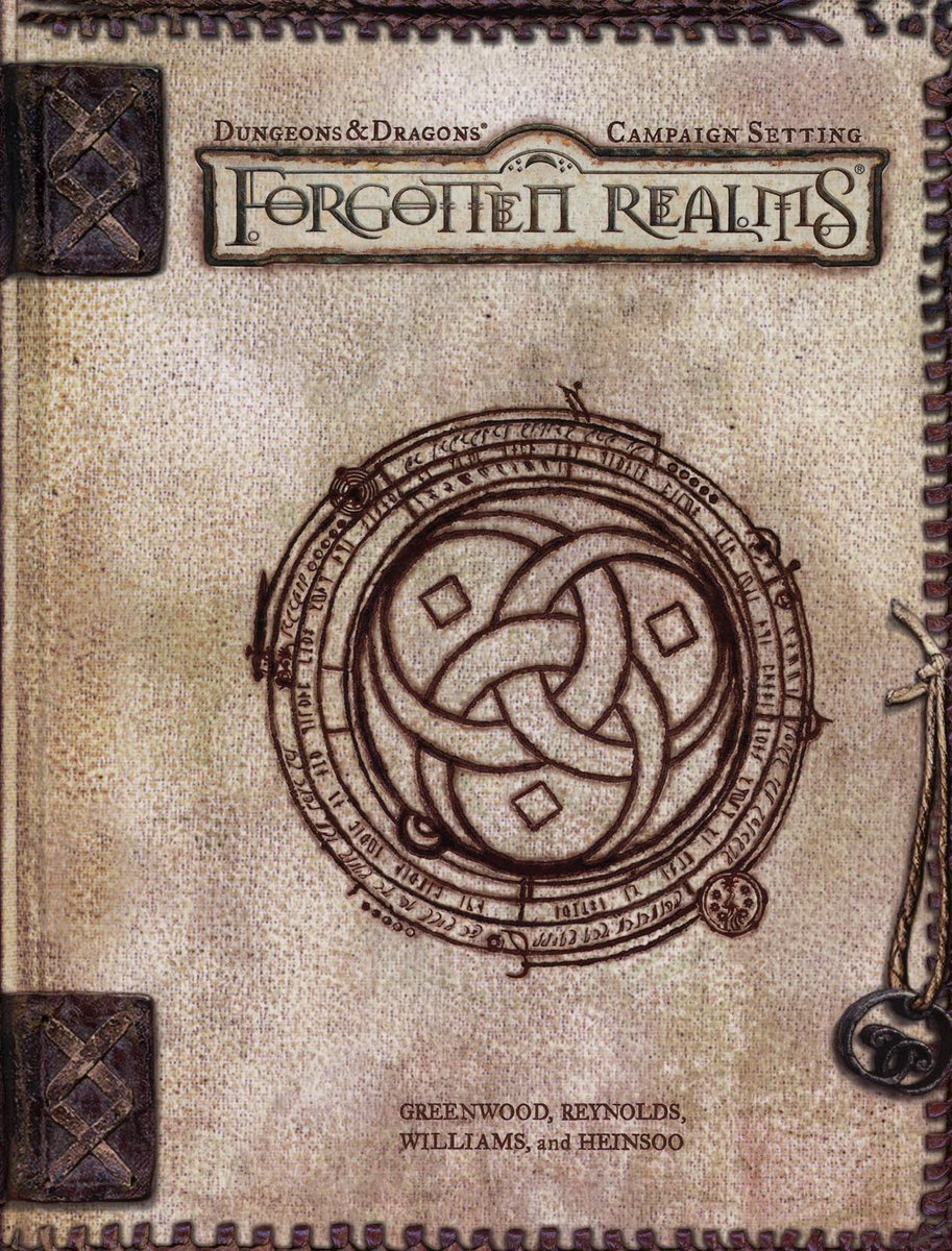 FRWiki's tweet photo. 22 Years Ago: Forgotten Realms Campaign Setting was released. This groundbreaking sourcebook updated the Realms for 3e and won the 2001 Origins Award for Best Role-Playing Game Supplement
#dnd #TBThursday #tbt 

https://t.co/A1x0aXwzZQ https://t.co/zHDHycLXiS