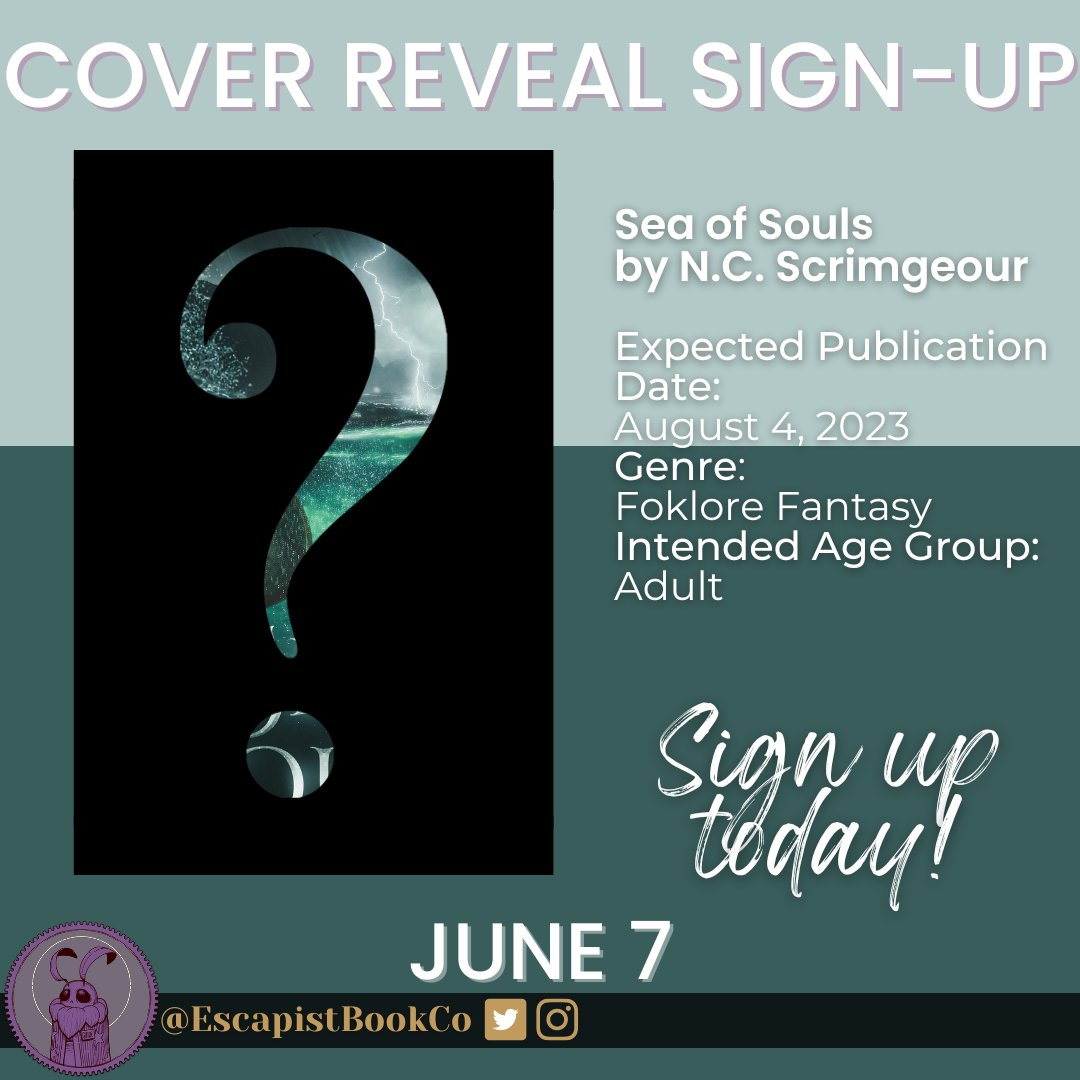 🧜‍♀️COVER REVEAL SIGN-UP🧜‍♀️

@scrimscribes, author of the excellent (and current SPSFC Finalist!) Those Left Behind, is gearing up to release her fantasy debut. Come help us reveal the cover for Sea of Souls next week! 

Details & Sign-up:
escapistbookcompany.com/2023/05/27/cov…