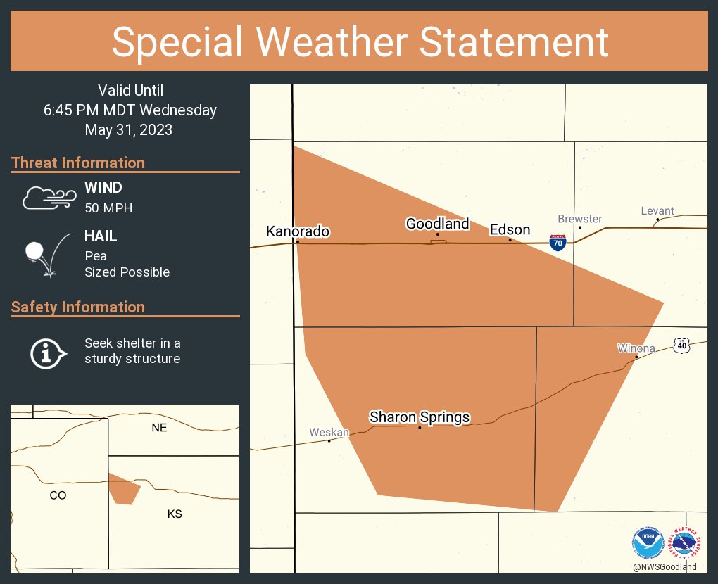 NWS Goodland on Twitter "A special weather statement has been issued