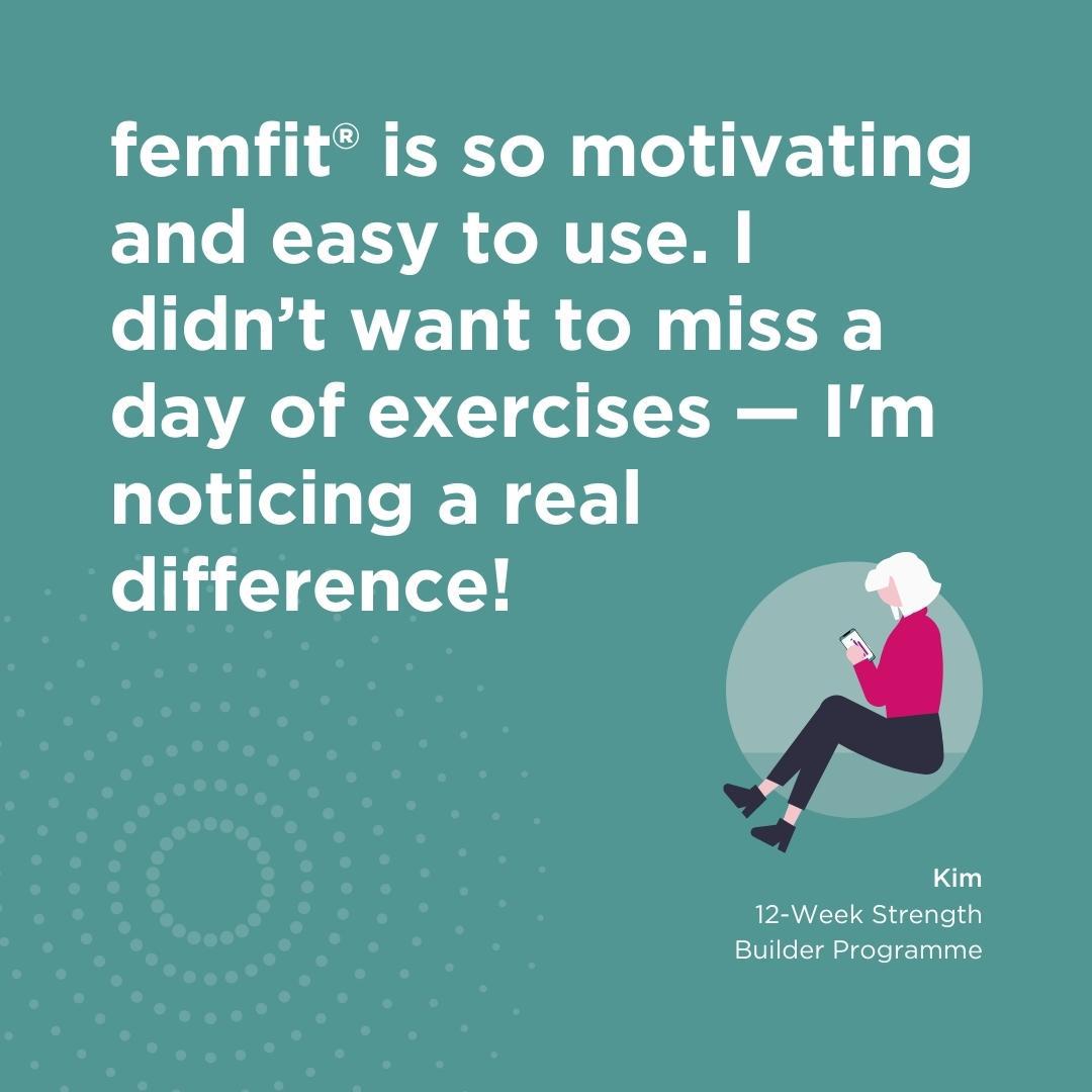 “femfit® is so motivating and easy to use. I didn’t want to miss a day of exercises — I'm noticing a real difference!” - Kim, 12-Week Strength Builder Programme

#femfit #pelvicfloor #incontinence #pelvicfloormuscle #urinaryincontinence