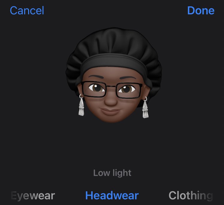 I just updated my Memoji and found out we got bonnets now.
 ngl, I love it 😂