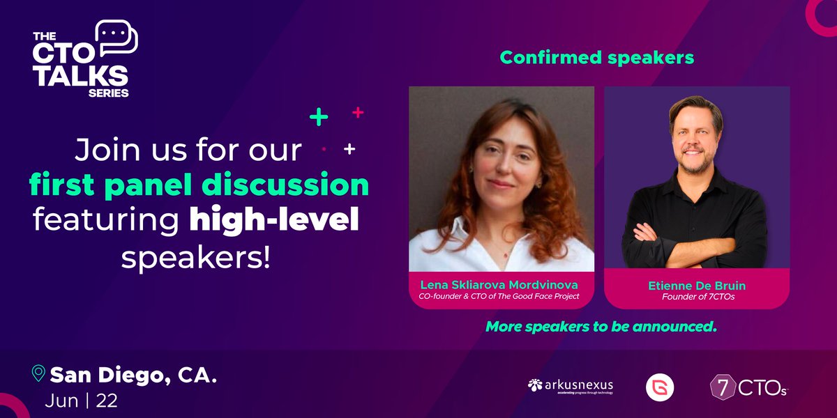 We have two high-level speakers confirmed and ready to be part of The CTO Talks Series of June 22! Go get tickets! bit.ly/3ozHUKw