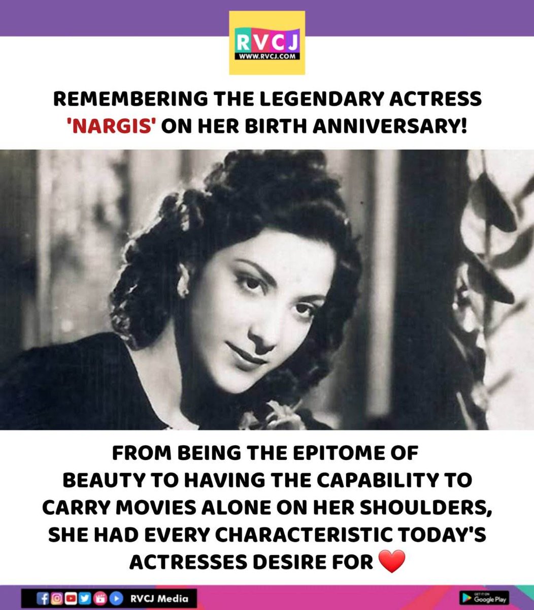 Remembering Nargis on her death anniversary...

#nargis #nargisdutt #rvcjmovies #rvcjinsta