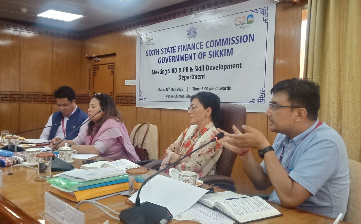 During interaction with 6th State Finance Commission Sikkim, SIRD Sikkim and PR &amp; Skill Development Department shared their initiatives on Capacity Building of ERs and Skilling. These important institutions are under resourced and limited institutional capacities <a href="/PRIA_India/">PRIA India</a>