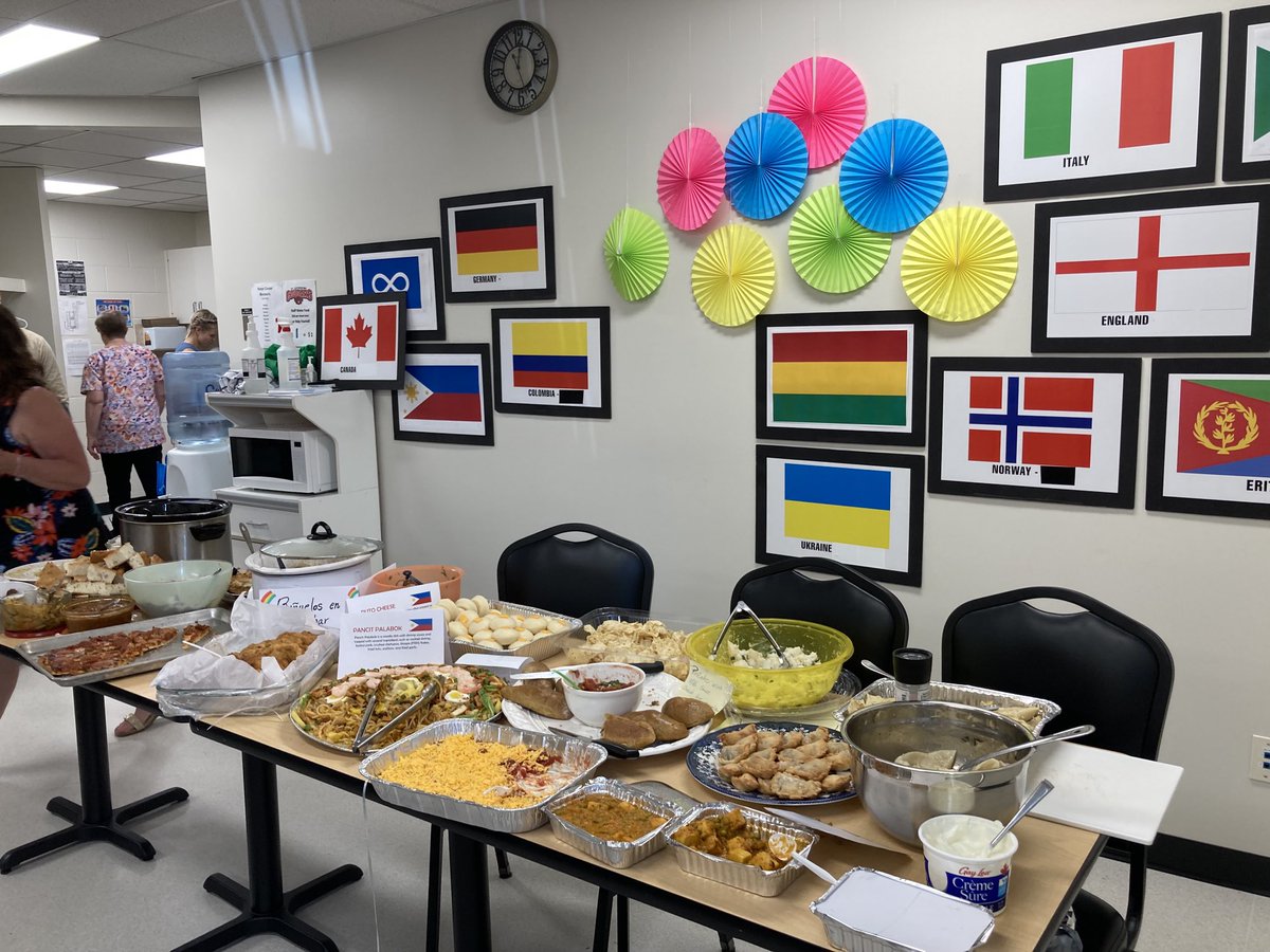 Celebrating Multicultural and Diversity Week with a staff potluck! Food for the week.
