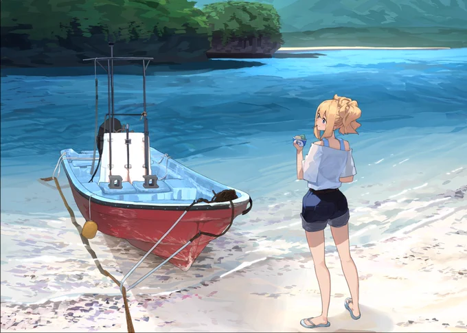 #見た人もなにか無言で海をあげる