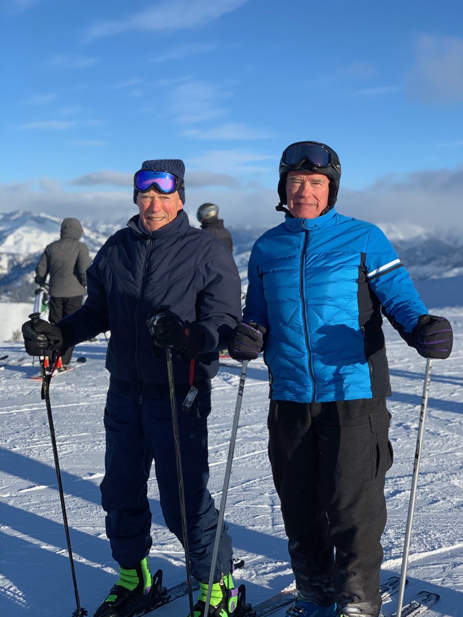 History Thursday – Actors and Directors, Clint Eastwood (93) and Arnold Schwarzenegger (75) skiing.

Visit George’s history blogs at: georgehruby.org

#History #clinteastwood #arnoldschwarzenegger