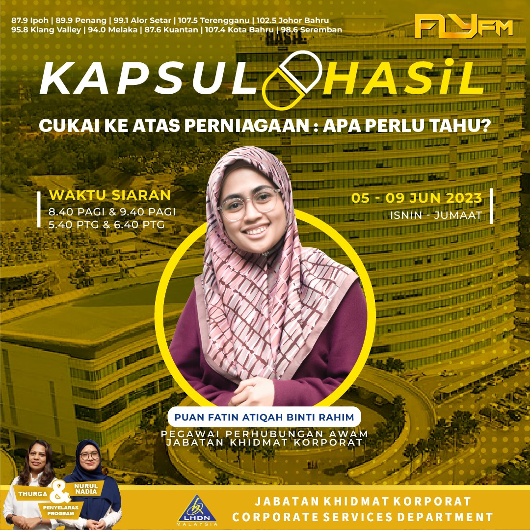 HASiLMalaysia's tweet image. Cukai ke Atas Perniagaan : Apa Perlu Tahu? 
Dengarkan di Fly FM minggu hadapan.
#cukai #lhdnm #LHDN #influencermalaysia #business