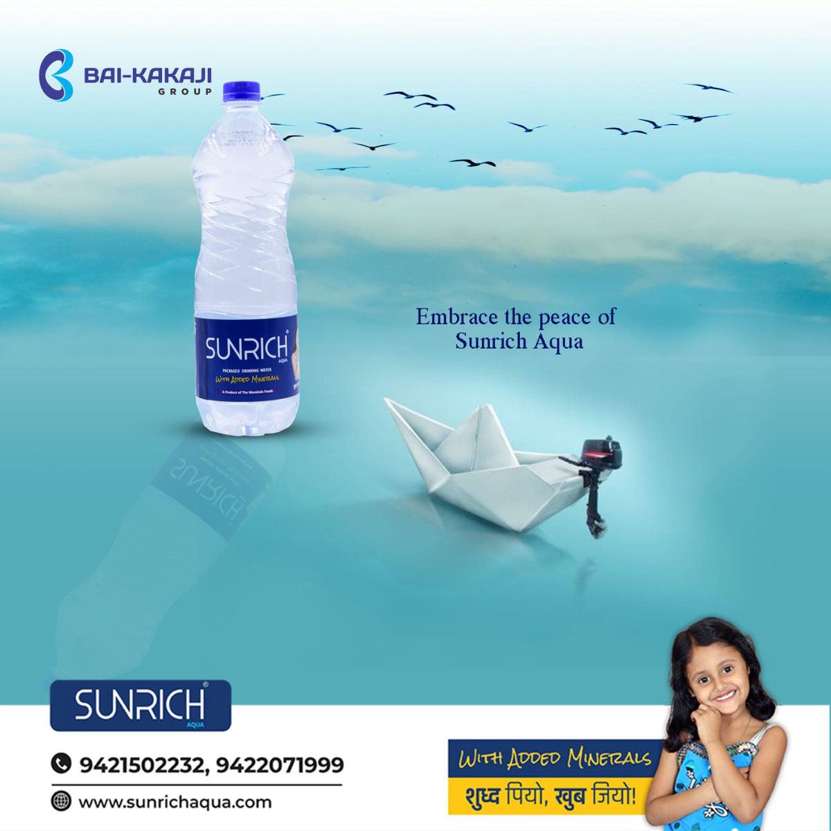 Sunrich Aqua is one of the purest sources of water that can offer you loads of happiness. Drink a glass today!

.
.
#sunrichaqua #packageddrinkingwater #mineralwater #bestdrinkingwater #drinkpure #livemore #trusterwater #goodhealth #latur #baikakajigroup