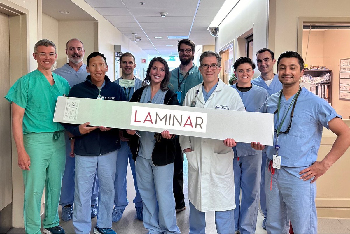 What a great day of Laminar #leftatrialappendage closure cases at the #ScrippsHealth La Jolla cath lab! What a novel therapy. A special thanks to Jason Rogers. @Drdevignair @VivekReddyMD