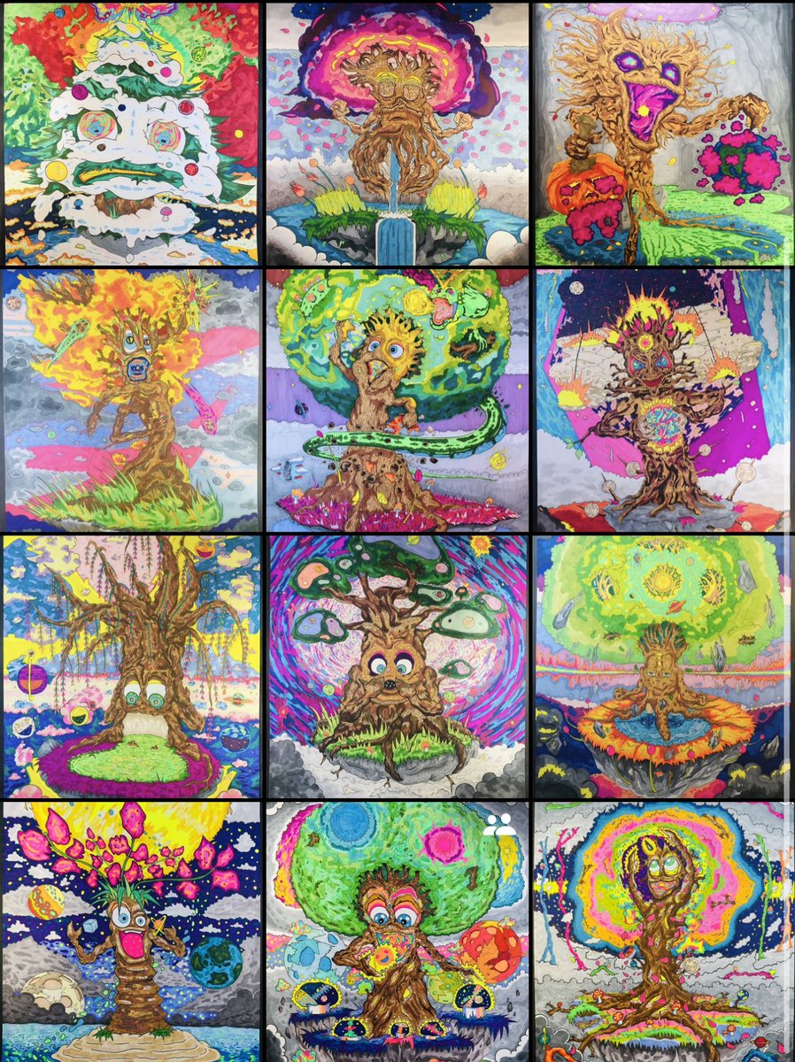 My Omnipotent Thread 🧵 

Below you will find work in progresses for all of my 24 Omnipotent Trees

I’ve been adding to this NFT collection since November 2021 

Here is my proof of work🫡 ✍️ 🧙‍♂️😺