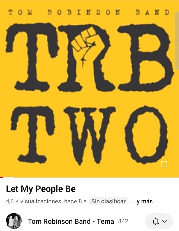 
Let my People be
Tom Robinson Band siempre me cayó muy bien Happy Birthday 