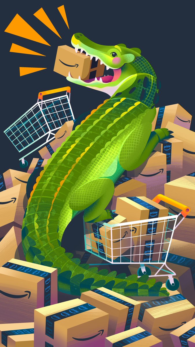 Here's a croc I drew for Amazon Australia's Mid Year Sale - it's live now so get online and ✨snap up a deal✨. (Love it when clients love puns as much as I do).