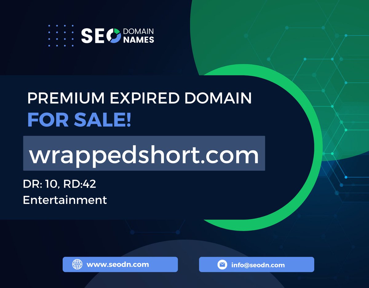 Premium Expired Domain for Sale -wrappedshort.com
To Buy this domain or make an offer visit seodn.com 
#seodn #domainsforsale #domainsales #seoservices #seodomains #domainnameforsale #domainbroker #domaining #domainer #domainname #domain #domainnames #domains