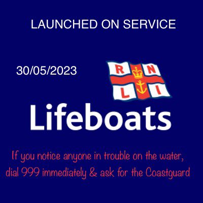 @RNLI lifeboats launched on service Tuesday 30 May 2023

#BarrowRNLI
@GorlestonRNLI 
@rnli_teddington X2
@RNLIBlackpool 
@RNLI_Llandudno X2
@HaylingLifeboat X2
@RNLIHartlepool 
@swanagelifeboat 
@Hastingsrnli 
#StornowayRNLI
@AnstrutherRNLI 
@LeverburghRNLI 
@RosslareRNLI…