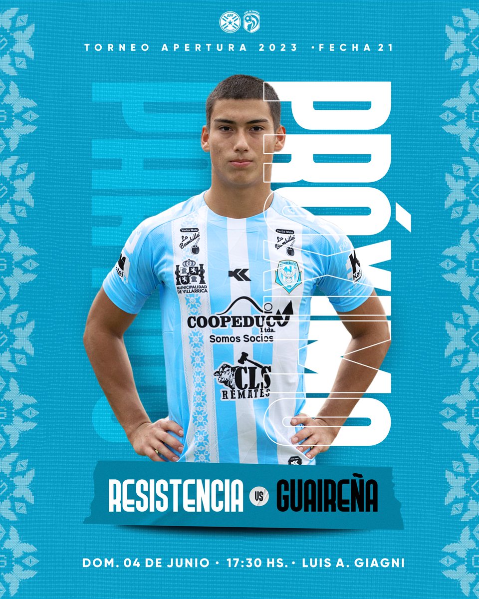 ¡𝗣𝗥𝗢́𝗫𝗜𝗠𝗢 𝗣𝗔𝗥𝗧𝗜𝗗𝗢! ✅

⚽️ #TorneoApertura2023
🆚 Resistencia   
📆 Dom. 04/06 
🕔 17:30hs 
🏟️ Luis A Giagni