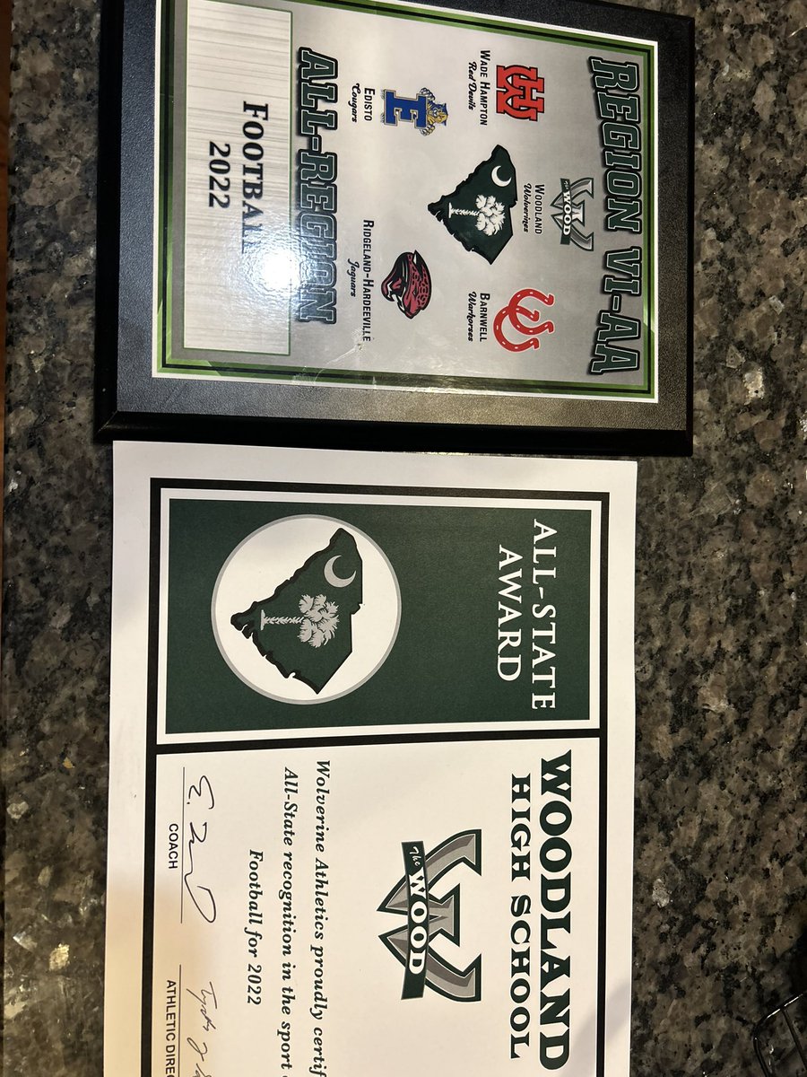 Received my All region plaque &amp; All state Certificate at the sports banquet!
<a href="/WoodlandHighSC/">Woodland HS Wolverines</a> 
<a href="/CoachEFord5/">Coach Ford</a>