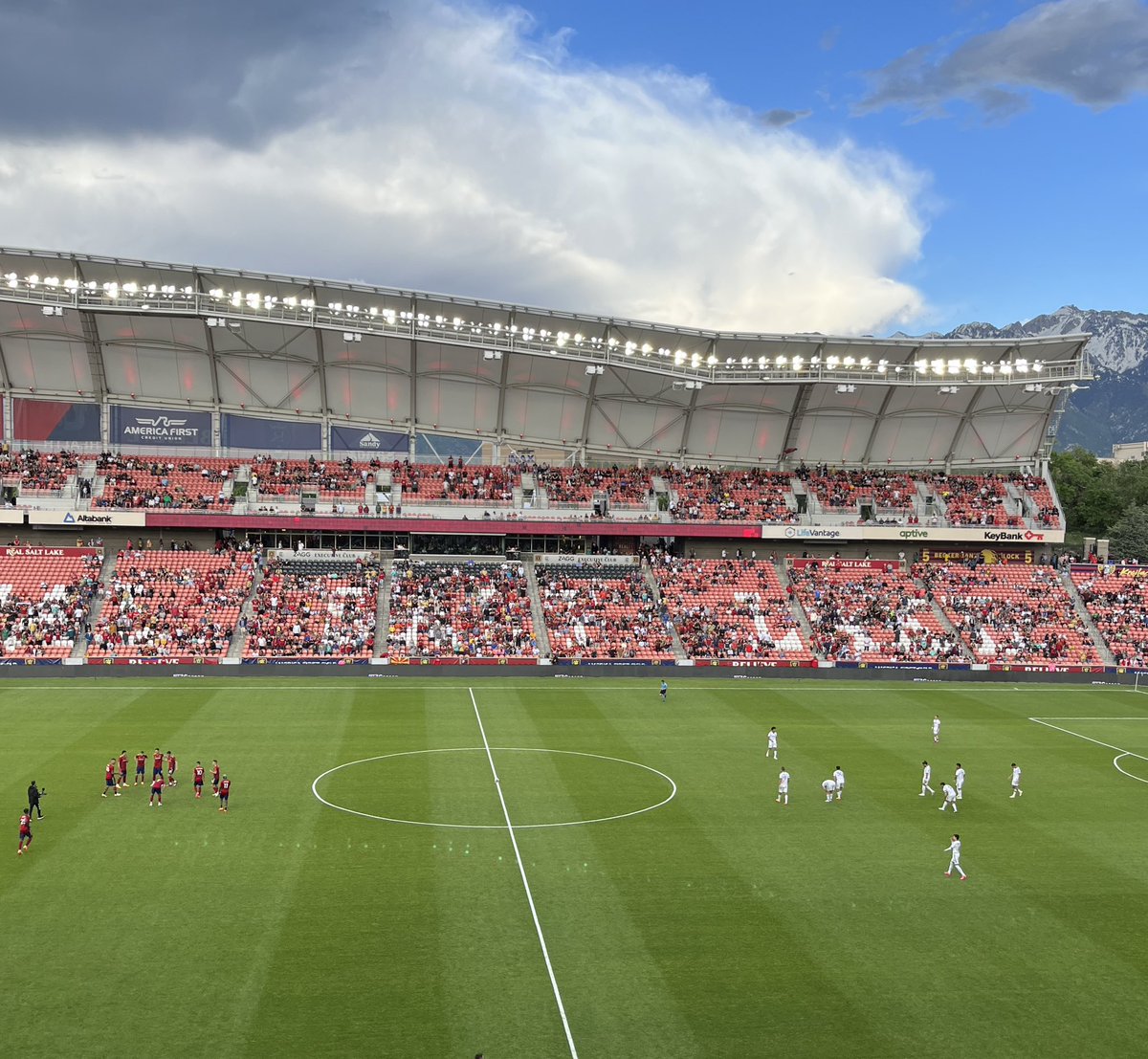 saltcityfc's tweet photo. It’s always sunny at the RioT. Promise 🌞 ⛅️ 

#RSLvLA x #MLSSeasonPass https://t.co/gxMt5iq2aE