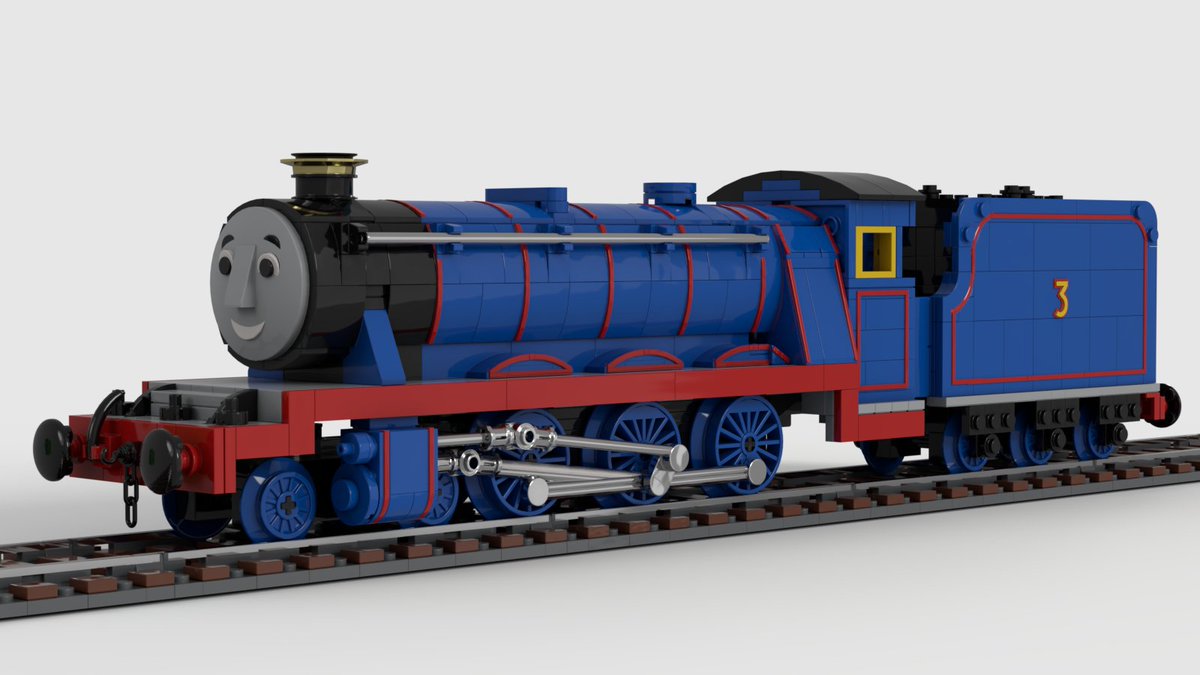 It's been a bit since I've done anything Lego related. To get back into the swing I went back and touched up my old Henry model and added lining. The siderods are mostly for looks in the render, but otherwise this model is more or less buildable, complete with swappable boilers!