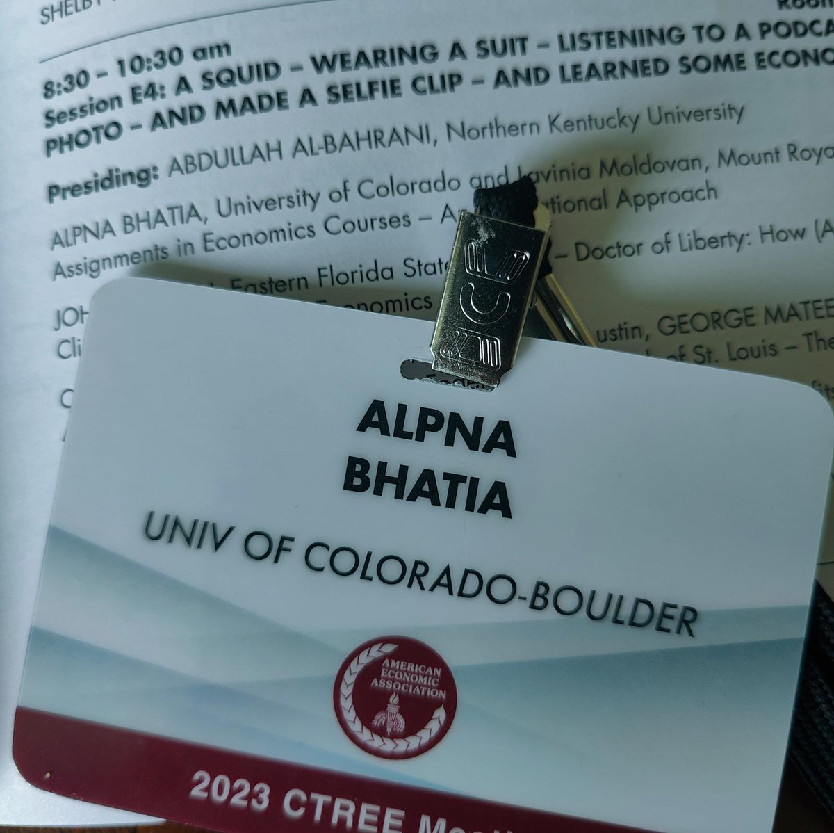 At AEA -CTREE in Portland. Looking forward to connecting with and learning from others in pedagogy of teaching economics. Also presenting in a session, chairing another and conducting a workshop - stop by!!
#CTREE #EconomicEducation  #AEAConference 👩‍🎓#TeachEcon #economics