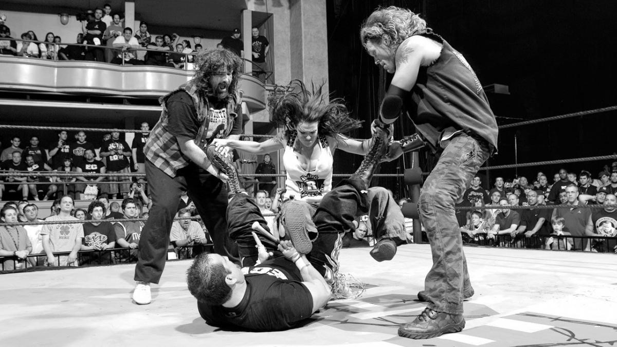 WatchPodHeat's tweet photo. On an upcoming #FoleyisPod, @foleyispod & @HeyHeyItsConrad will be discussing One Night Stand 2006. The ECW brand returns, Mick turns heel, teams with Edge to take on @THETOMMYDREAMER & Terry Funk. Leave your questions below or use #AskMick and the Hardcore Legend may answer it! https://t.co/VIEzPP1fME