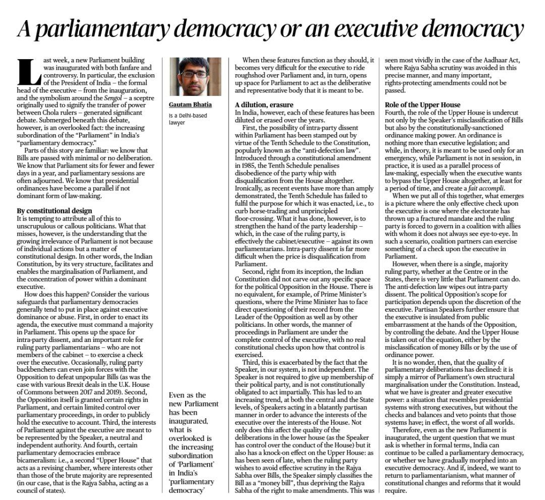 A Parliamentary Democracy or an executive Democracy #Upsc