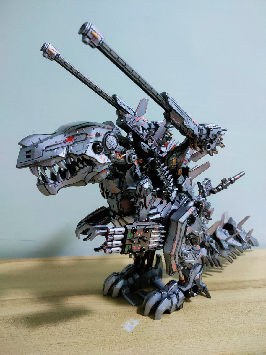 DrakeLye's tweet image. Upgrade my Las Omega to make it look closer to Gojulas
把終極歐暴升級，讓比例更加接近ゴジュラス
#zw38  #omegarex 
#ZOIDS  #ゾイド 
#オメガレックス  #ゴジュラス