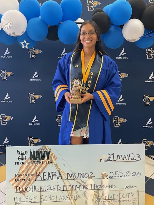 cesparza0826's tweet photo. @KearaMunoz last awards ceremony before her graduation.  Extremely proud of all her recognitions and accomplishments.  
Class of 2023! 🦅💛💙 https://t.co/JBHg1AVwzq