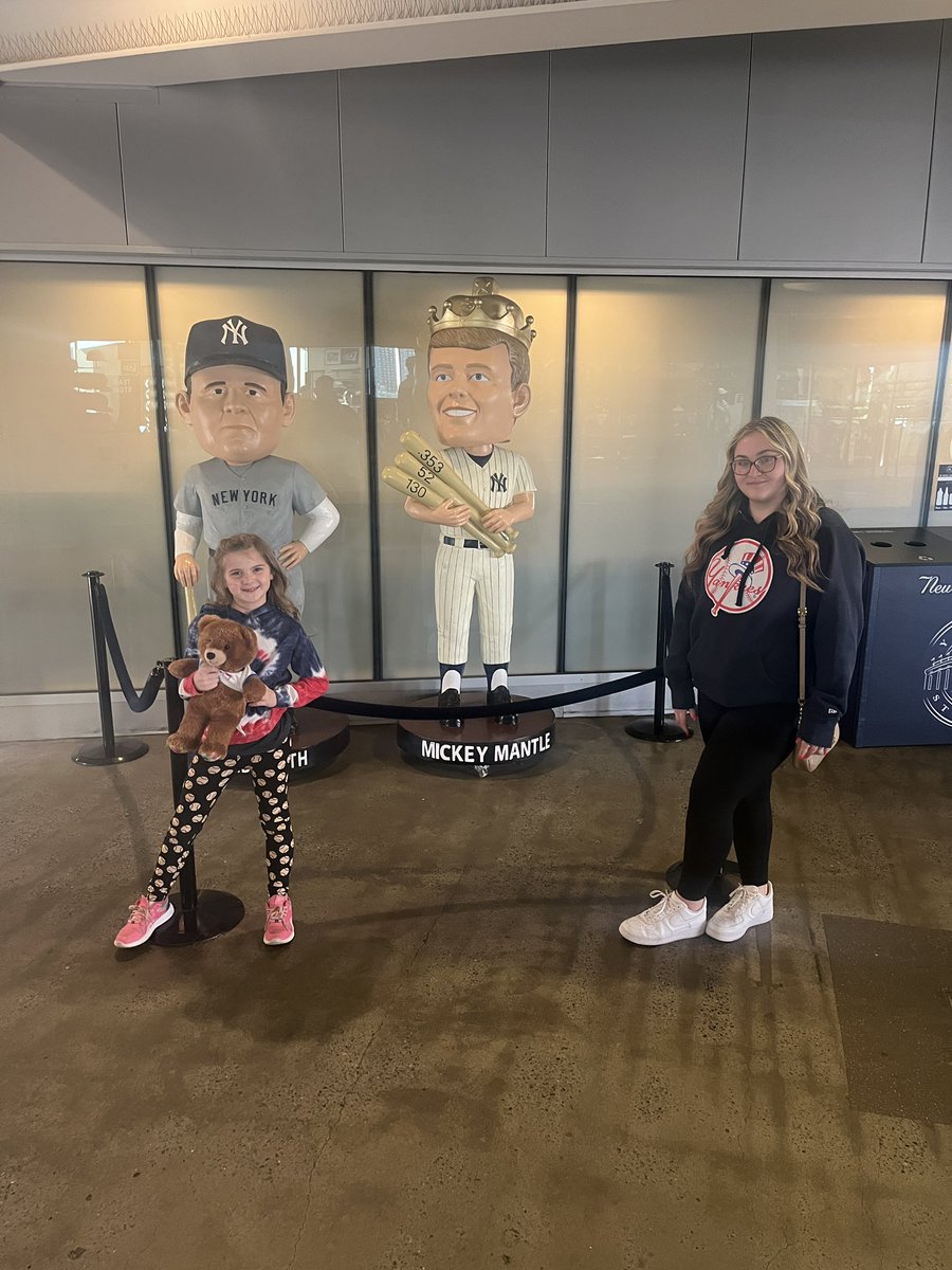 Mia and Sabrina at their first Yankees game this year and Mia’s second yankee game ever

Mia&Sabrina
@SBanchetto 
#ToyotaPinstripePride