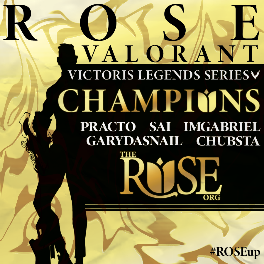 A 3-0 win against <a href="/AkumaEsports/">Akuma Esports</a> writes 𝐑𝐎𝐒𝐄 𝐕𝐚𝐥𝐨𝐫𝐚𝐧𝐭 as 𝗖𝗛𝗔𝗠𝗣𝗜𝗢𝗡𝗦 of <a href="/VictorisGG/">Victoris Esports</a>'s Legends Series.

The first of many.

#ROSEup