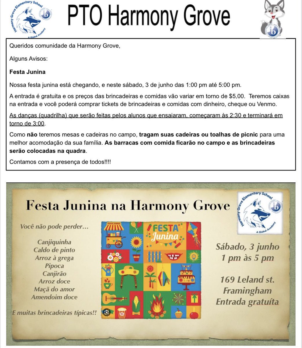 Harmony Grove Elementary School- A Global Academy (@harmonygrovefps) on Twitter photo We are looking forward to the Ultimate Wolf Challenge this friday June 2nd and the Festa Junina (Spring Festival) on Saturday June 3rd! Please read the information below to learn more about these events and how you can support them. Thank you!! π We are looking forward to the Ultimate Wolf Challenge this friday June 2nd and the Festa Junina (Spring Festival) on Saturday June 3rd! Please read the information below to learn more about these events and how you can support them. Thank you!! π