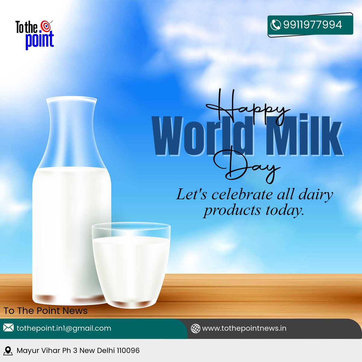 Greetings from To The Point News
 #MilkLovers #SipAndEnjoy #MilkLife #MooMoo #CreamyDelights #MilkMatters #NutritiousMilk #MilkMustache #RaiseAGlassOfMilk #DairyDelights