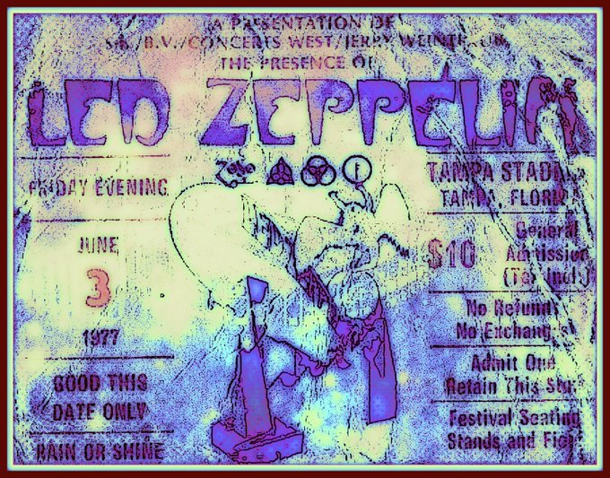 @ledzeppelin June 3rd 1977 Tampa Statium Florida 46th Anniversary of Led Zeppelin's rarest concert 3 songs 300 police riot gear fans closest to the stage beaten thunder storm melee and concert never told needing anyone there with me text book deal thanks youtu.be/neGb4-ZMP4o