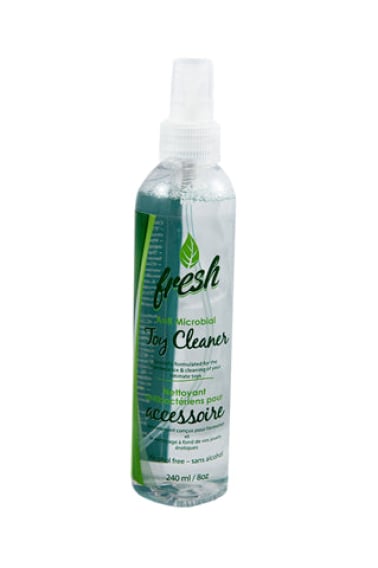 kpleasureisland's tweet image. On sale this month for only $12.99 for the 8oz bottle.
Soap and water will somewhat clean it. Toy cleaner will sterilize/disinfect it and will leave no film.
#PleasureIsland #Toycleaner