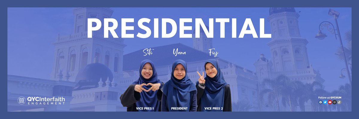 qyciium's tweet photo. INTRODUCTION OF 22/23 QYC OFFICE BEARERS LINE-UP

Assalamualaikum and hello everyone!

We are pleased to introduce you the new line-up of the QYC Interfaith Club 22/23 ✨

Our Presidential, Secretary, Financial Controller &amp; IFO

QYC Interfaith Club
Interfaith Harmony Engagement https://t.co/CbxDowUvcW