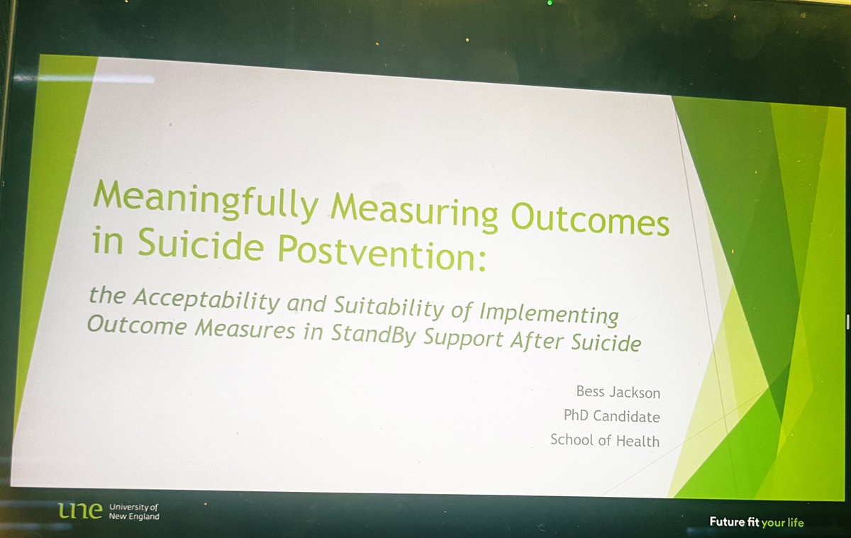 sarahlwayland's tweet photo. Very proud to see our PhD student Bess Jackson progress through her confirmation of candidature - as an Industry collab with @StandByNational and @HealthUNE https://t.co/25GgkeoyS9