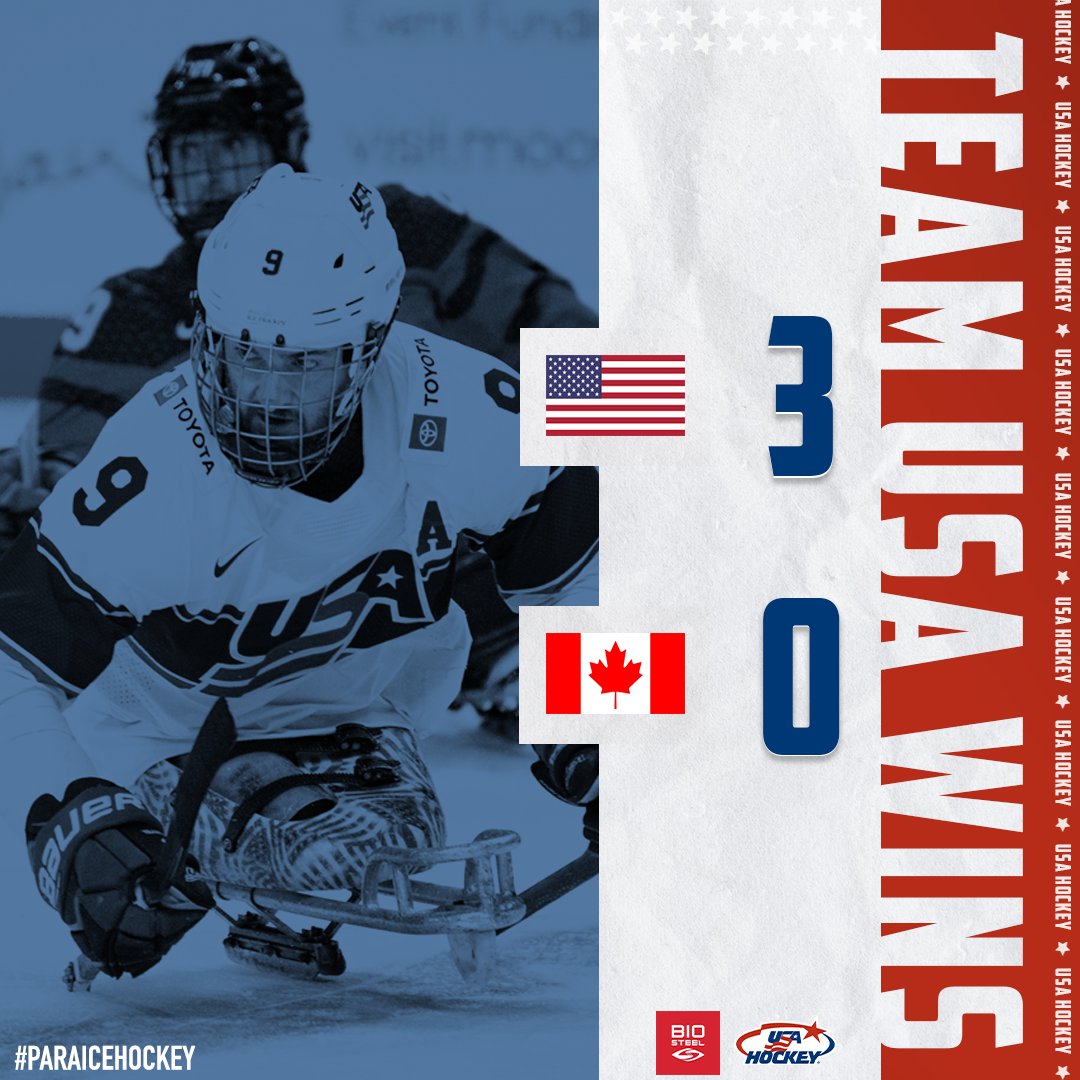 usahockey's tweet image. That's a Team USA win! 🇺🇸

The U.S. has gone undefeated in #ParaIceHockey prelim play! 

@BioSteelSports
