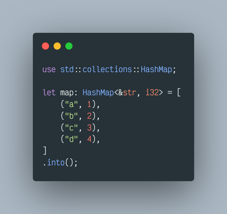 sudo_build's tweet photo. #RustProTip

Declaratively construct HashMaps from iterators of key-value tuples.

#rust #rustlang #programming #developers https://t.co/DwiAncF5IY