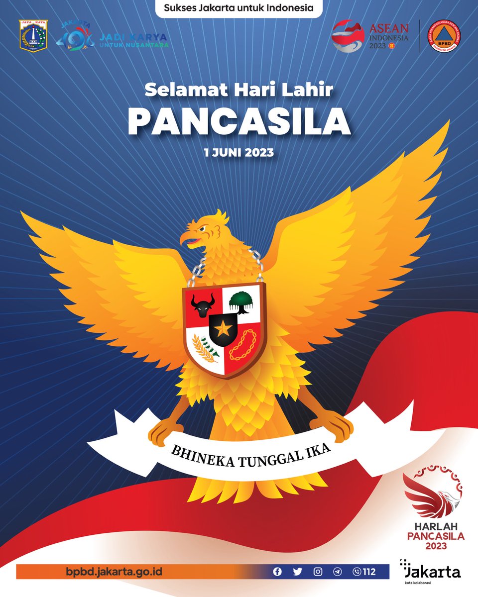 Selamat Hari Lahir Pancasila.

Mari kita amalkan butir-butir nilai Pancasila dalam berbangsa dan bernegara. Jaga kebhinekaan, jaga kerukunan, saling menghargai dan menghormati. Berbeda tapi tetap bersatu untuk Indonesia tangguh.

#SiagaTanggapGalang