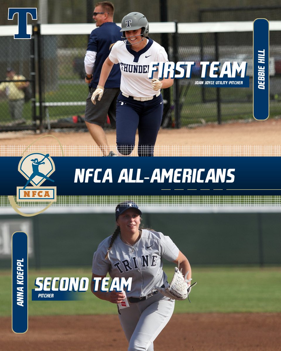 TrineAthletics's tweet image. Koeppl and Hill Named All-American by NFCA
#TrineNation #GoThunder @TrineSoftball 
trinethunder.com/sports/sball/2…