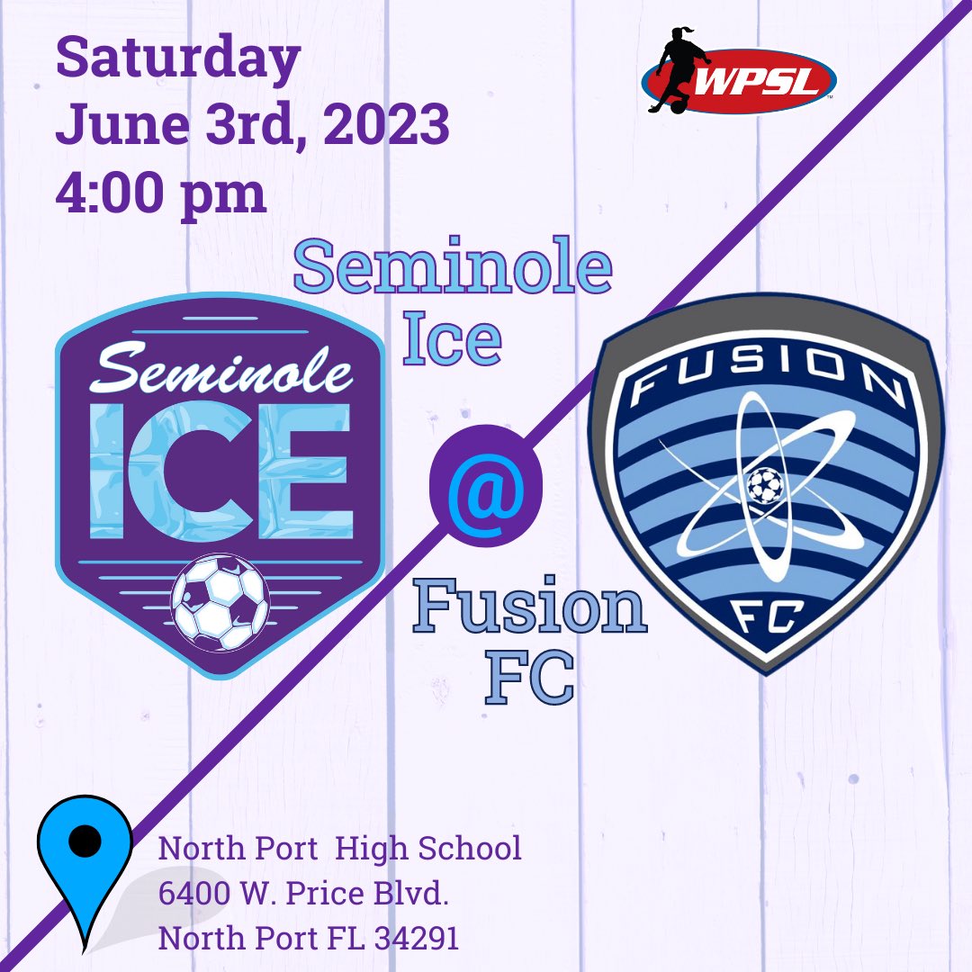 Next up for the Seminole Ice... away at Fusion FC.