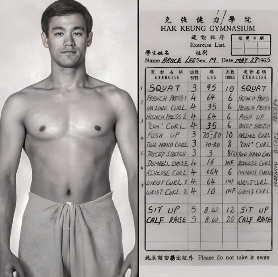lukebelmar's tweet photo. Bruce Lee Training Routine 👽 https://t.co/ESTLFYeZT3