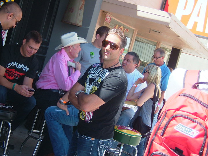 ChadAHolloway's tweet photo. Thinking about Doyle Brunson today &amp; how during my first @WSOP w/ @PokerNews in 2010, day before events @ToddBrunson hosted a Beer Pong Tournament downtown.

Doyle came &amp; even played! @REALJenHarman &amp; @elielezra1 were there.

@tonydunsttv &amp; I believe Leo Murphy were the winners. https://t.co/q55MQSC7uk