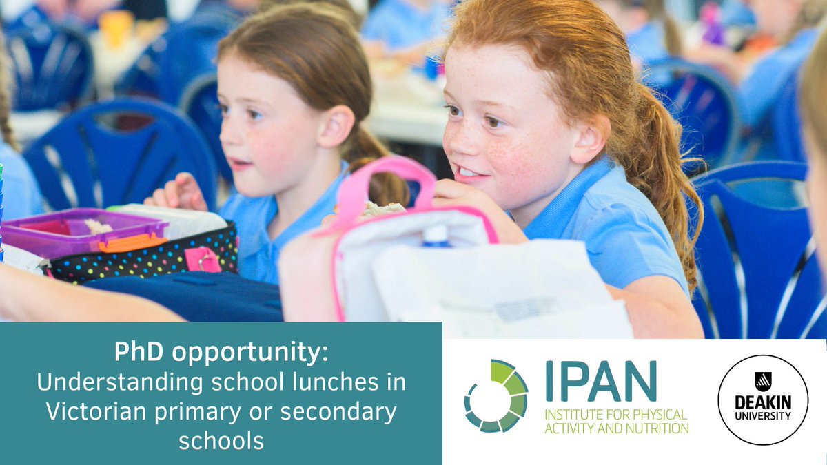Deakin IPAN (@deakinipan) on Twitter photo PhD opportunity: If you're passionate about research that aims to enhance nutrition education in schools – then this is for you. A great opportunity to work with IPAN researchers <a href="/ClaireMarjo/">Dr Claire Margerison</a> <a href="/AOBooth/">Alison Booth</a> <a href="/janandani1/">Janandani Nanayakkar</a>. Details➡️bit.ly/3pEGgnY
@DeakinHealth @deakinresearch PhD opportunity: If you're passionate about research that aims to enhance nutrition education in schools – then this is for you. A great opportunity to work with IPAN researchers <a href="/ClaireMarjo/">Dr Claire Margerison</a> <a href="/AOBooth/">Alison Booth</a> <a href="/janandani1/">Janandani Nanayakkar</a>. Details➡️bit.ly/3pEGgnY
@DeakinHealth @deakinresearch