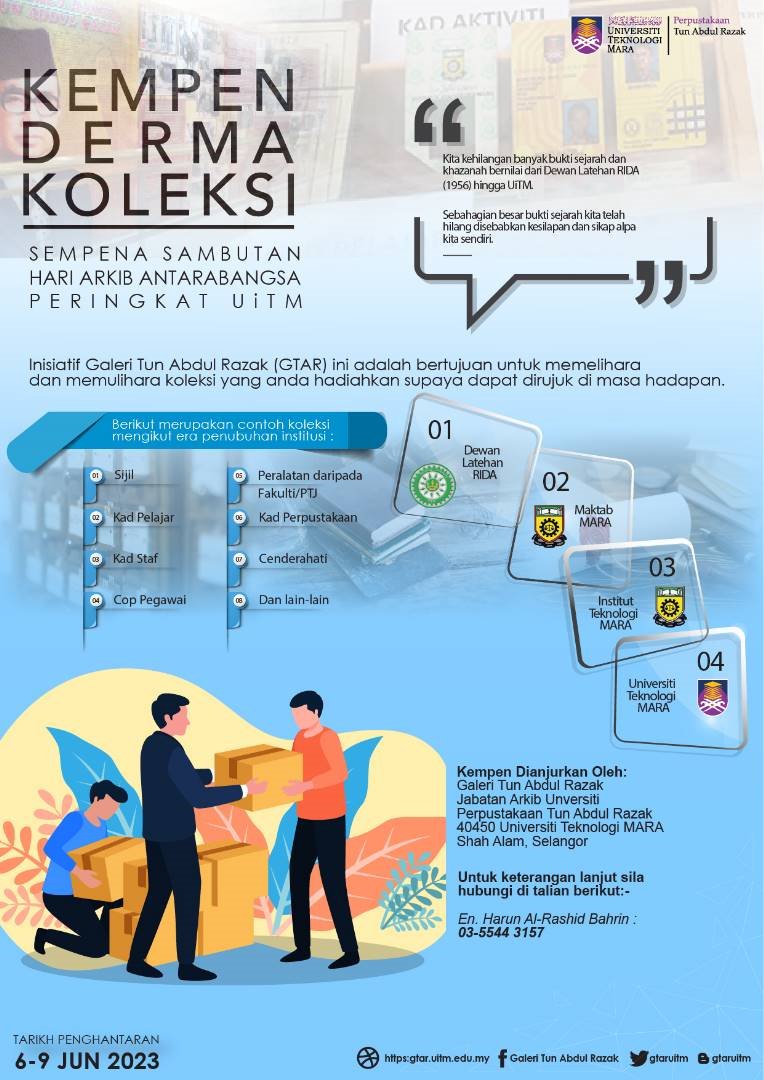 PtarPuu's tweet photo. Kempen Derma Koleksi Sempena Sambutan Hari Arkib Antarabangsa Peringkat UiTM https://t.co/NtfrxxwLg8