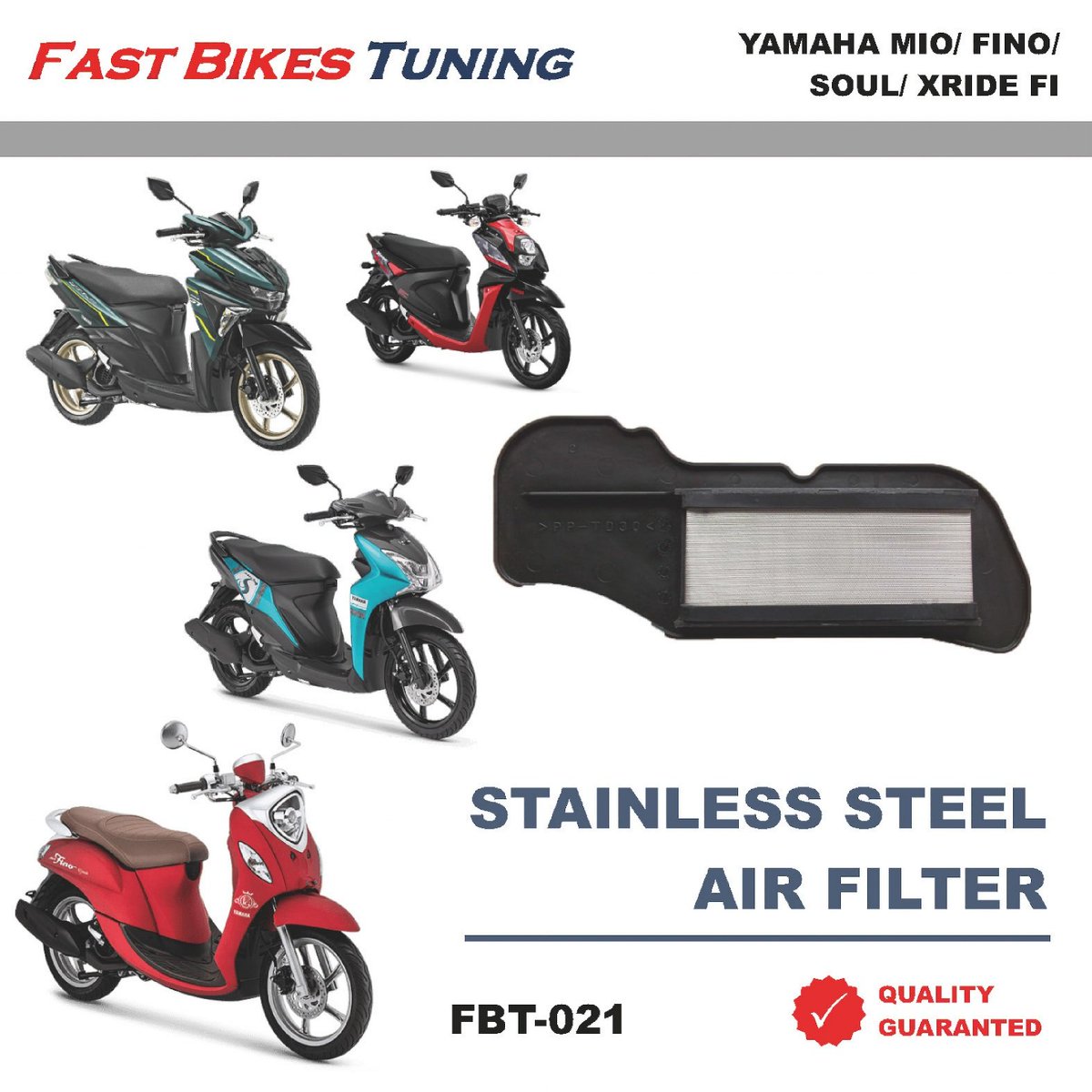 Fast Bikes Tuning Air Filter Yamaha Mio J/Fino/Soul/XRide 115 (FBT-021)
#YAMAHA
#motorcycle 
#airfilter 
#jakarta 
#Singapore 
#BANGKOK 
#KualaLumpur 
#MANILA 
#medan 
#surabaya 
#denpasar
#Bandung 
#Semarang 
#yogyakarta 
#makasar
#depok 
#tangerang