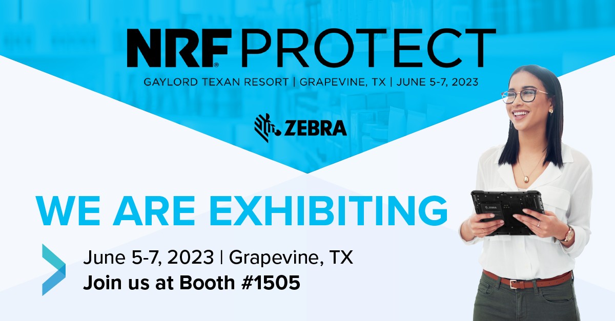 VsZebra's tweet image. How are you optimizing inventory and reducing total retail loss at your retail organization? Stop by Booth 1505 at #NRFProtect2023 and discover how Zebra can help you build your #ModernStore. 

Sign up now: social.zebra.com/6018g5pGa

#ZebraEmployee #NRFProtect