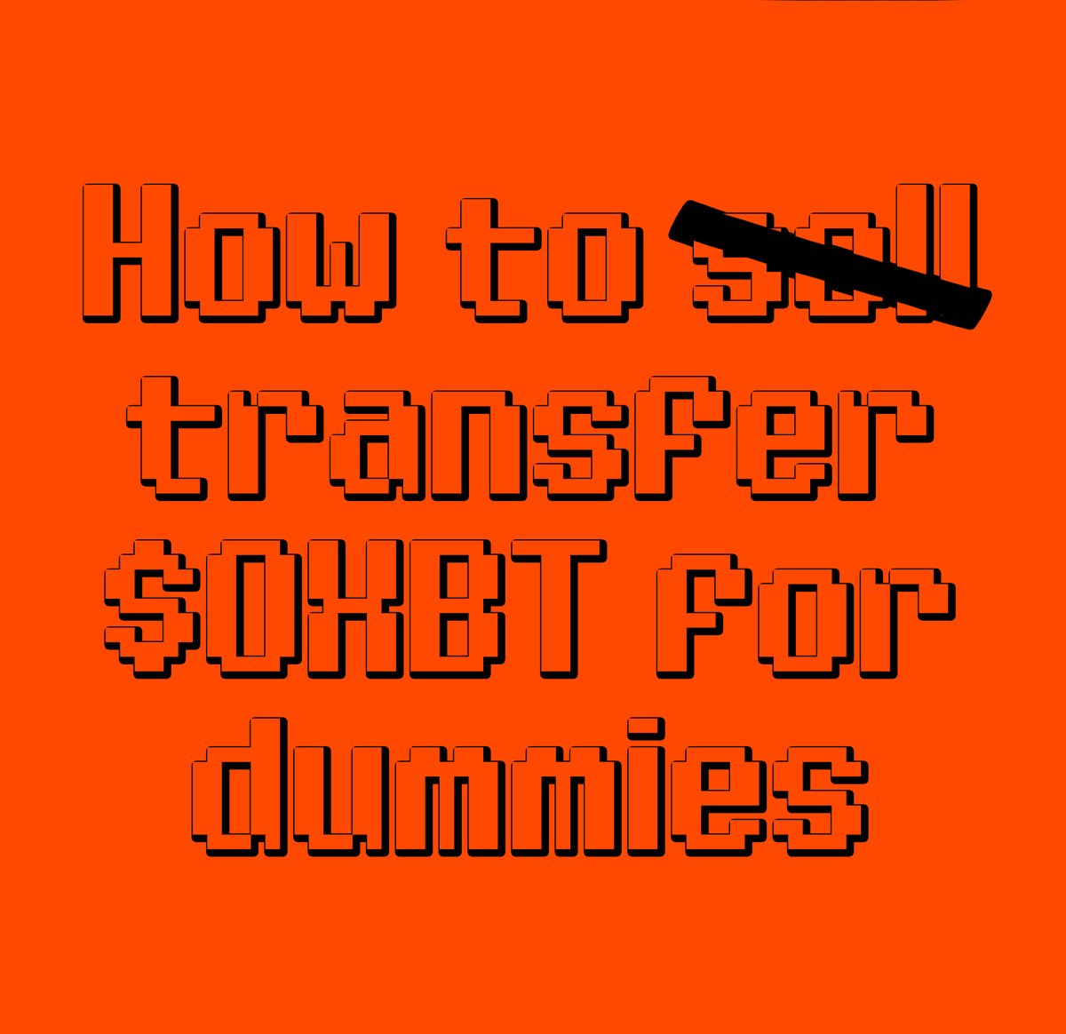 Know about BRC-20's, where/how to buy 'em, but don't know how to 🟧🟧🟧🟧 or transfer?   

Let me explain with the example of 🟧🟧🟧🟧 transfering $OXBT 

Here is a simple guide in a few steps that even a child can figure out.