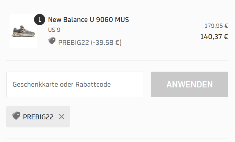 raffle_sneakers's tweet photo. DEAL ALERT

New Balance 9060 Mushroom on Afew

Use PREBIG22 and pay only 140€ !

https://t.co/FIAnm5fMOE 

WORLDWIDE SHIPPING https://t.co/APlYLilSun