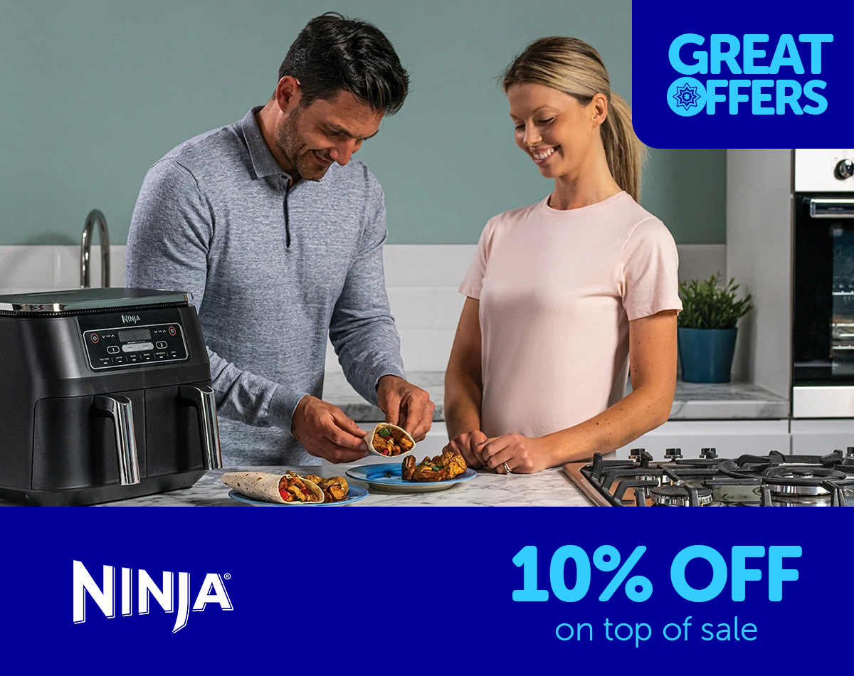 Save even more on Ninja's air fryer sale! 💙

Blue Light Card members can now save an extra 10% on top of the Ninja sale!

👉 ow.ly/wYOw50Ox6S7

🍠 Ninja Foodi Dual Zone Air Fryer AF300UK
🍞 Ninja Foodi MAX Dual Zone Air Fryer AF400UK
🍟 Ninja Air Fryer AF100UK

T&Cs apply.